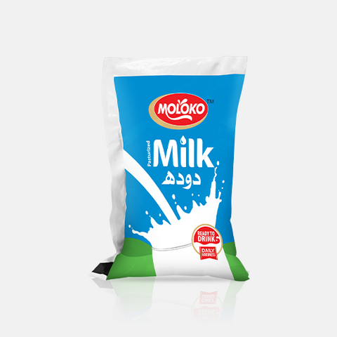Moloko milk package on a white background