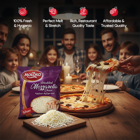 Moloko Shredded Mozzarella Cheese (Silver) 2kg
