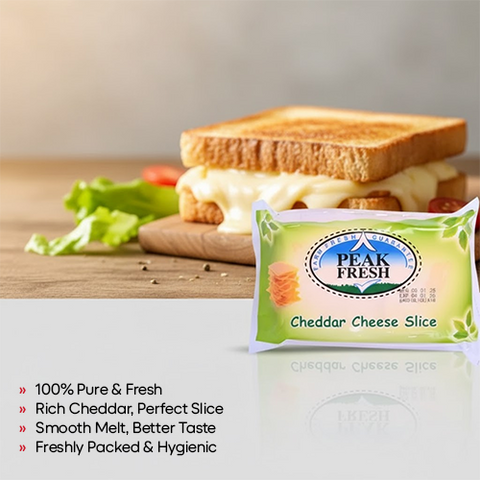 Peak Fresh Cheddar Cheese Yellow Slice 1Kg